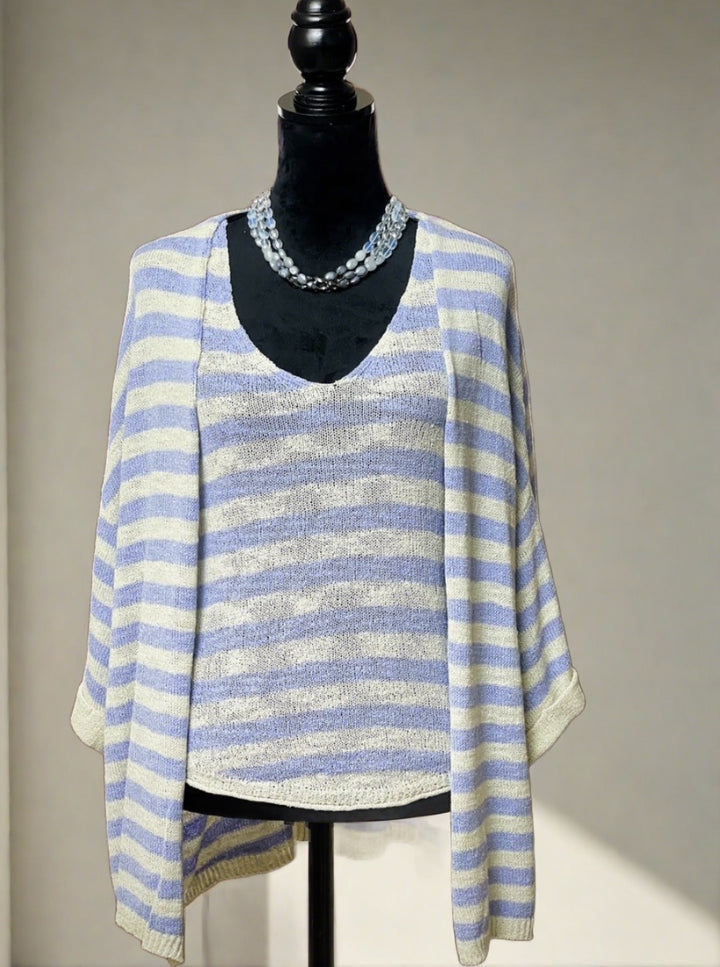 Chill & Cozy Striped Knit Cardigan