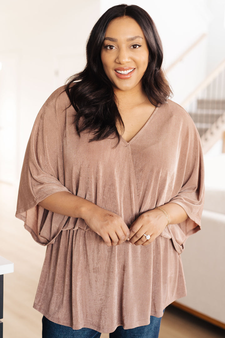 Amira Draped V-Neck Blouse (Small to 3XL)