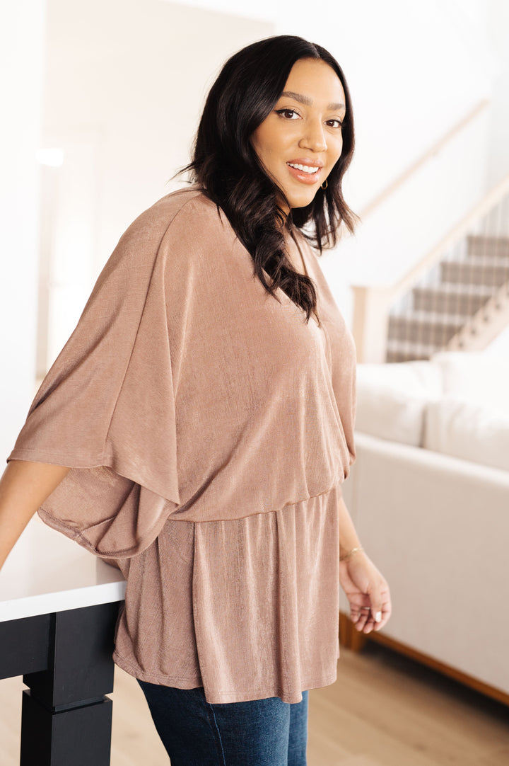 Amira Draped V-Neck Blouse (Small to 3XL)