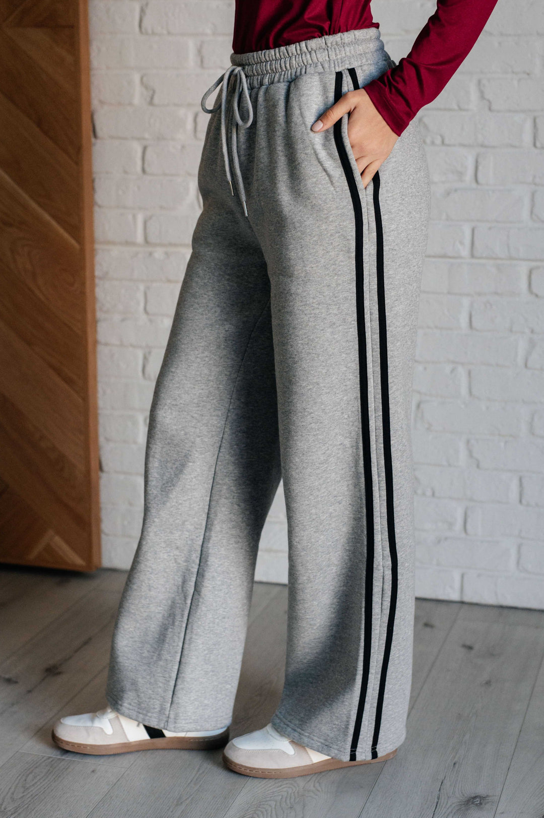 Fall In Line Stripe Detail Sweatpants