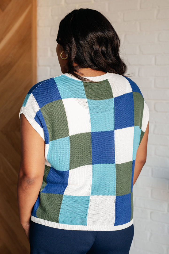 Sanita Checkered Sleeveless Sweater (Small to 3XL)