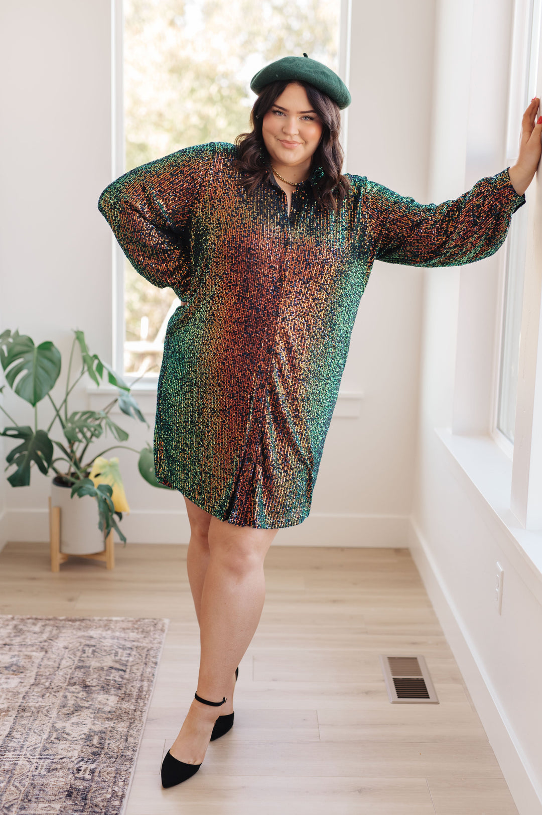 Suparstar Sequin Shirt Dress