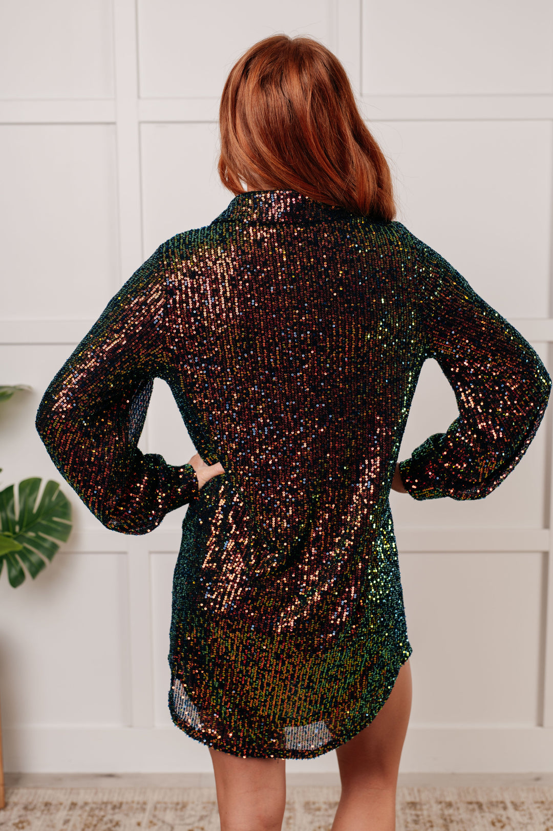 Suparstar Sequin Shirt Dress