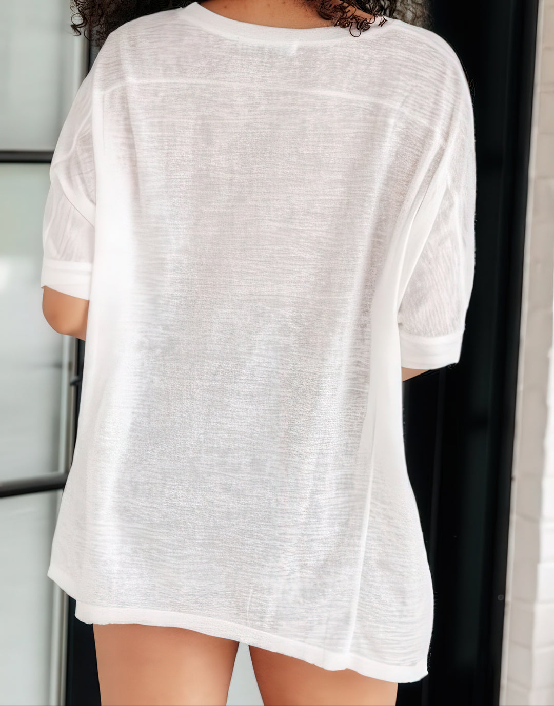 White Batwing Oversized Tunic