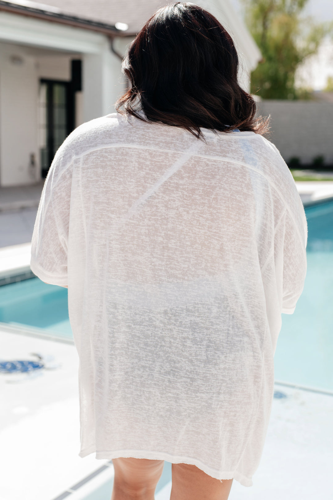 White Batwing Oversized Tunic