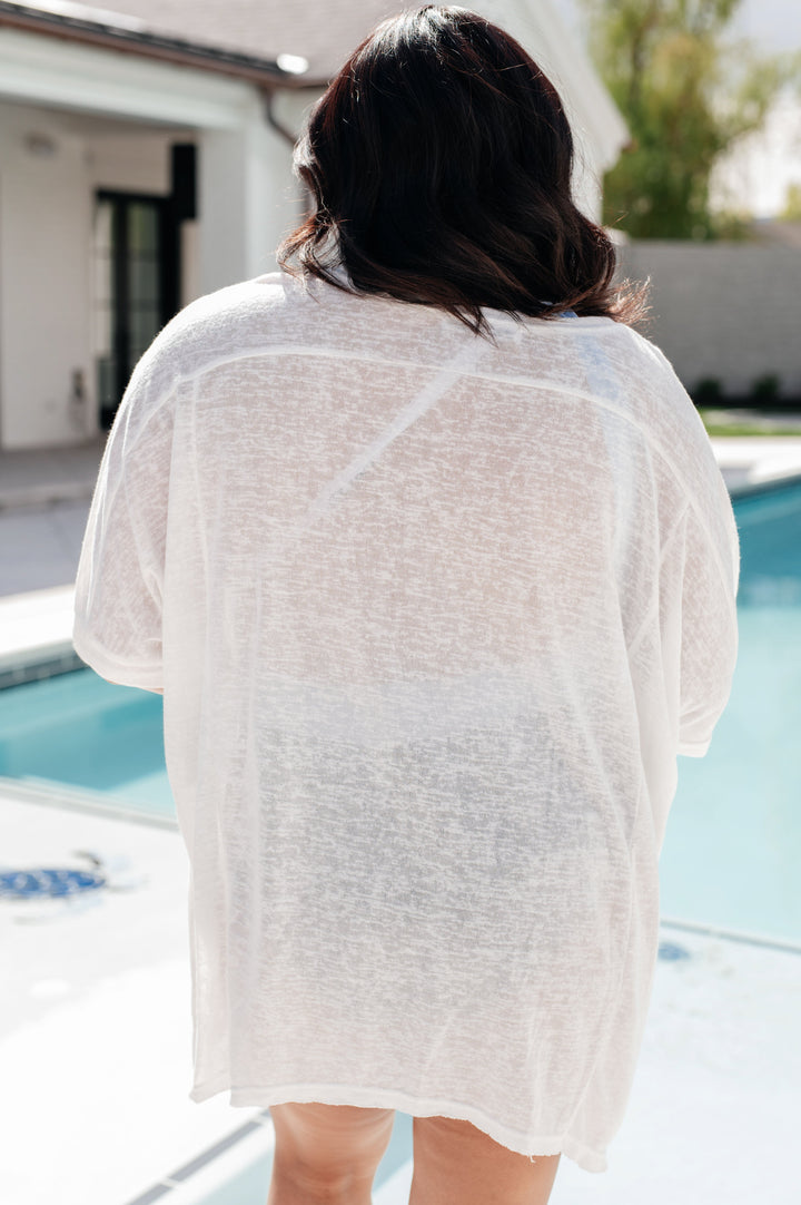 White Batwing Oversized Tunic