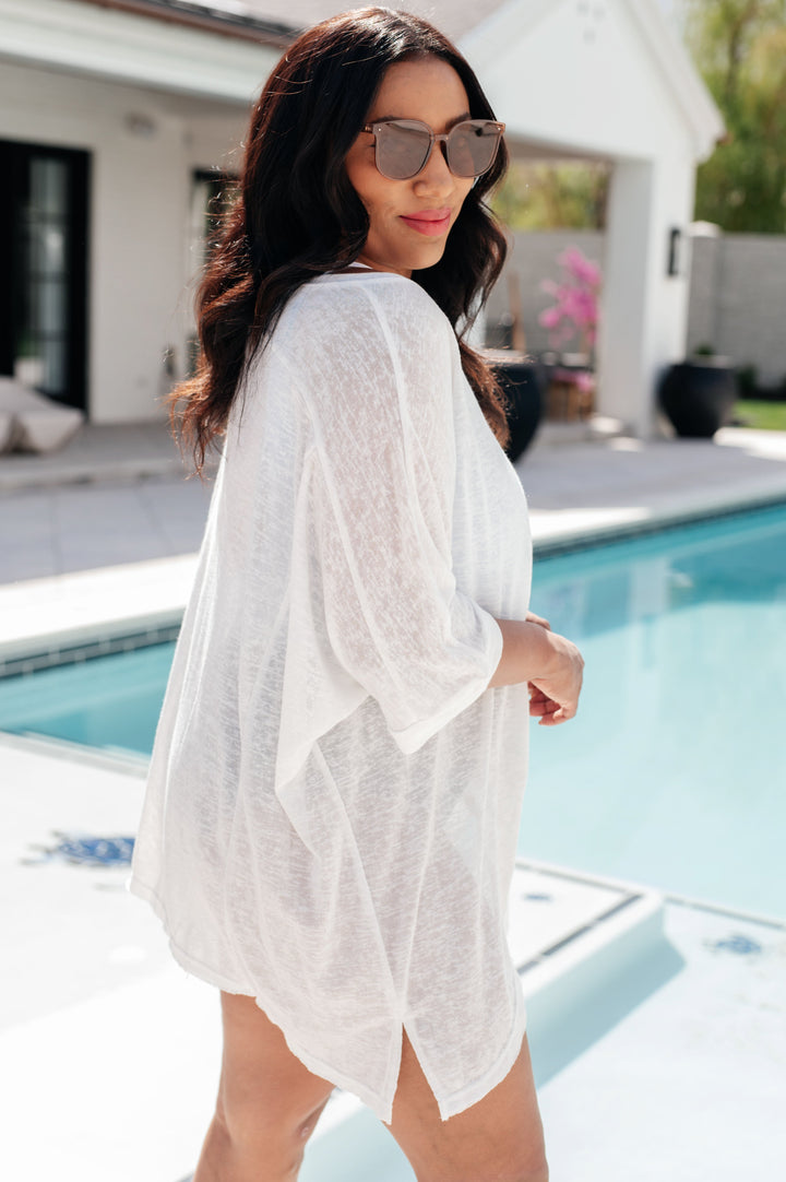 White Batwing Oversized Tunic