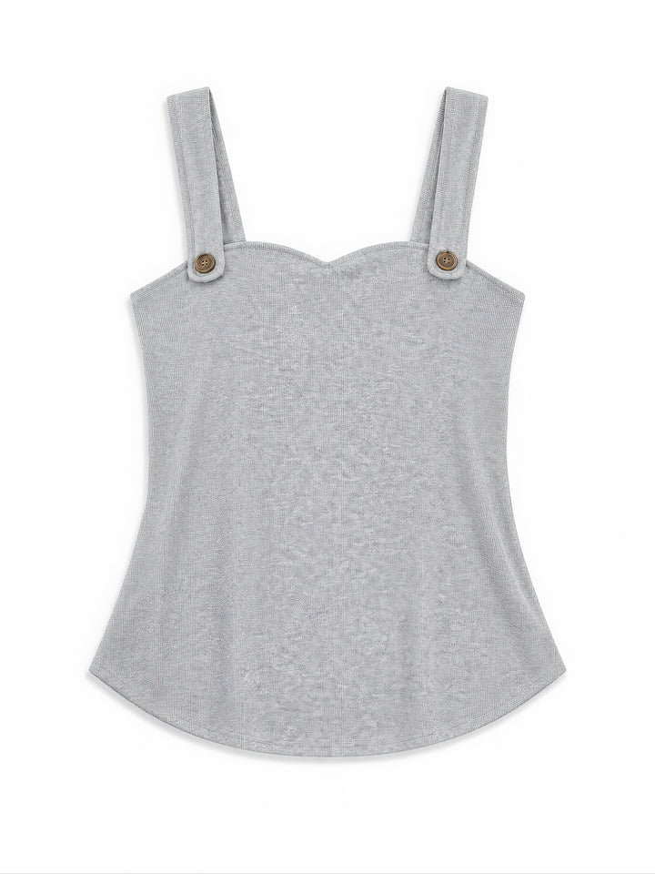 Ribbed Sweetheart Neckline Tank