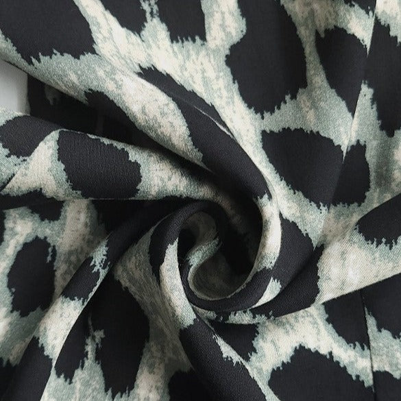 Leopard Print Wrap Maxi Dress
