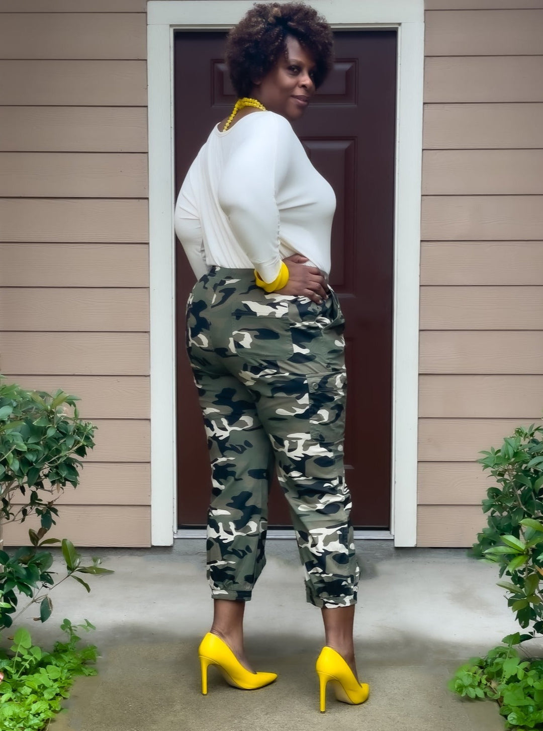 Camo Drawstring Joggers (Plus Size)